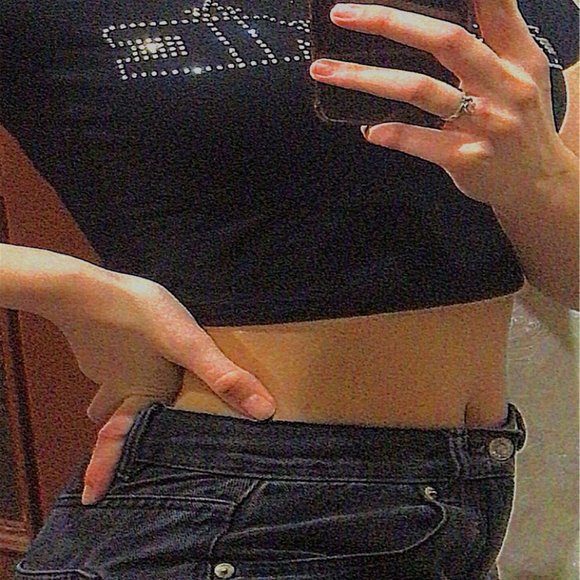 Women Summer  Short Sleeve   Hot Drill Rhinestone - Picture 2 of 12